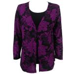 Floral Purple on Black - Black