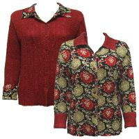 Overstock Tops - Magic Crush Reversible Jacket - Medallion Gold-Red