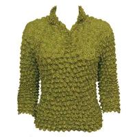 Overstock Tops - Gourmet Popcorn Three Button 3/4 - Leaf Green