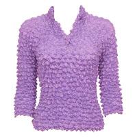 Overstock Tops - Gourmet Popcorn Three Button 3/4 - Lilac