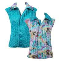 Overstock Tops - Reversible Vest - Tropical Breeze reverses to Bright Teal