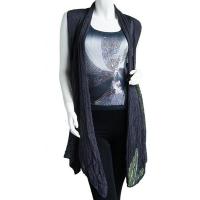 Overstock Tops - Magic Convertible Knit Sweater Vest - Charcoal