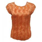 Crush Satin with Lace - Melon