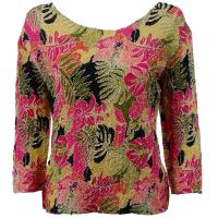 Overstock Tops - Magic Crush Silky Touch Three Quarter - Tropical Heat
