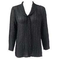 Overstock Tops - Magic Crush Georgette Blouse - Solid Black