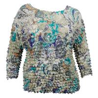 Overstock Tops - Silky Touch Popcorn Three Quarter Sleeve - Purple Daydream