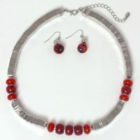 Overstock Jewelry - Silver with Red Stones