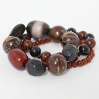 Overstock Jewelry - Bracelet - Big Bead Animal - Zebra-Brown