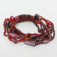 Overstock Jewelry - Bracelet - Five Strand Red