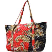 Quilted Bags - Large Tote - Red, Black, & Paisley