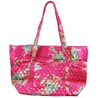Quilted Bags - Large Tote - Mini Bouquet on Pink