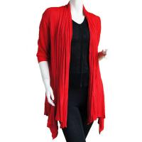 Magic Convertible Ribbed Sweater  - Red