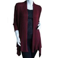 Magic Convertible Ribbed Sweater  - Burgundy