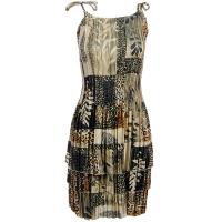 Satin Mini Pleats - Spaghetti Dress - Patchwork Jungle