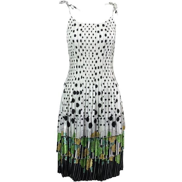Wholesale 1148 - Satin Mini Pleats Blouses Polka Dot Garden - Green Satin Mini Pleat - Spaghetti Dress - 