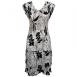 Floral - Black on White