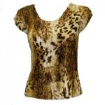 Magic Crush Satin Cap Sleeve - Giraffe Brown