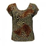 Magic Crush Satin Cap Sleeve - Patchwork Animal