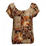 Magic Crush Satin Cap Sleeve - Multi Animal Floral