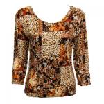 Magic Crush Satin Three Quarter - Multi Animal Floral