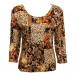 Magic Crush Satin Three Quarter - Multi Animal Floral