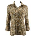 Georgette Mini Pleat Blouse - Leopard