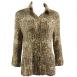 Georgette Mini Pleat Blouse - Leopard