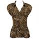 Georgette Mini Pleat Cap with Collar - Leopard