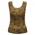 Georgette Mini Pleat Sleeveless - Leopard