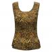 Georgette Mini Pleat Sleeveless - Leopard