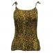 Georgette Mini Pleat Spaghetti Tank - Leopard