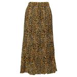 Georgette Mini Pleat Ankle Length Skirt - Leopard
