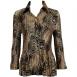 Satin Mini Pleats Blouse - Swirl Animal