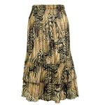 Satin Mini Pleat Tiered Skirt - Swirl Animal