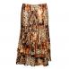 Satin Mini Pleat Tiered Skirt - Multi Animal Floral