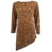 Magic Slinky Asymmetric Tunic - Leopard Print