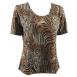 Magic Slinky Short Sleeve - Animal Print with Brown and Gold Accent