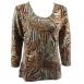 Magic Slinky Three Quarter - Animal Print with Brown and Gold Accent