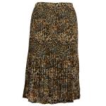 Georgette Mini Pleat Calf Length Skirt - Leopard (Three Quarter Lining)