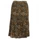 Georgette Mini Pleat Calf Length Skirt - Leopard (Three Quarter Lining)