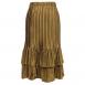 Satin Mini Pleat Tiered Skirt - Solid Taupe