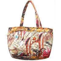 Quilted Bags - Small Tote - (Save for Fall)Abstract Paint Splatter - Gold
