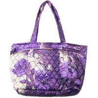 Quilted Bags - Small Tote - Rose Floral - Purple