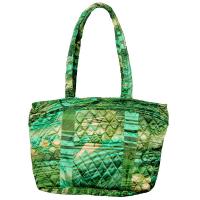 Quilted Bags - Small Tote - Desert Print - Green