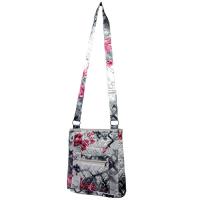Quilted Bags - Satchel - White-Black-Pink Floral