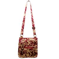 Quilted Bags - Satchel - Burgundy-Champagne Print