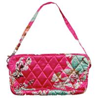 Quilted Bags - Wristlet - Mini Bouquet on Pink