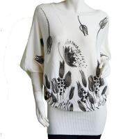 Euro Tunic - Tulips - Ivory