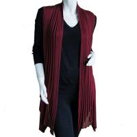 Magic Convertible Ribbed Sweater Vest - Burgundy