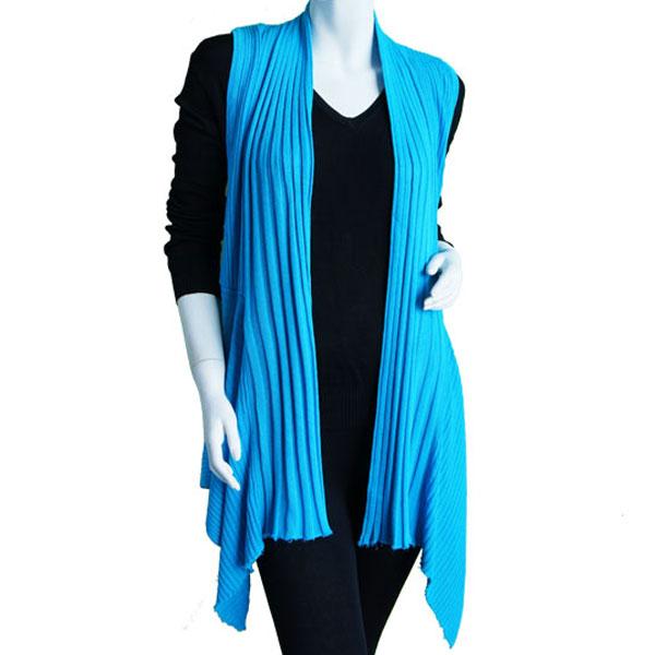 Wholesale Magic Convertible Ribbed Sweater Vest  Turquoise - One Size Fits Most